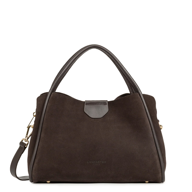 Lancaster Suède Ida Petit Sac A Main 470-101 Marron