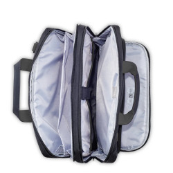 Delsey Parvis Plus Sac Pour Ordinateur 15,6" Noir ouvert