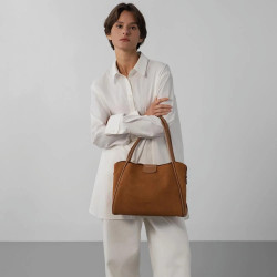 Lancaster Sweden Ida Large Tote Bag 470-102 Mocha