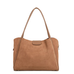 Lancaster Suède Ida Grand Sac Cabas 470-102 Moka dos