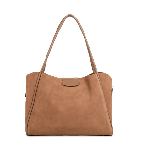 Lancaster Suède Ida Grand Sac Cabas 470-102 Moka dos