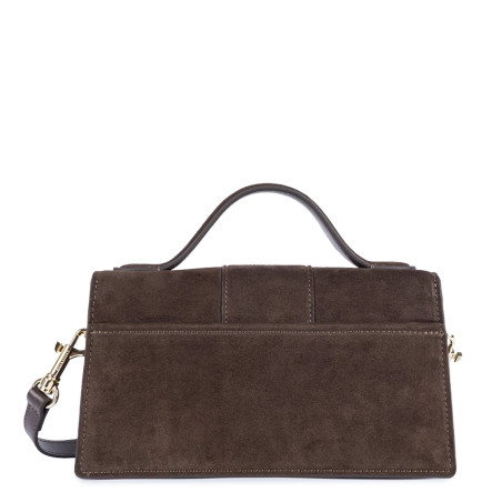 Lancaster Suède Ily Sac Baguette Cuir velours 530-010 Marron dos