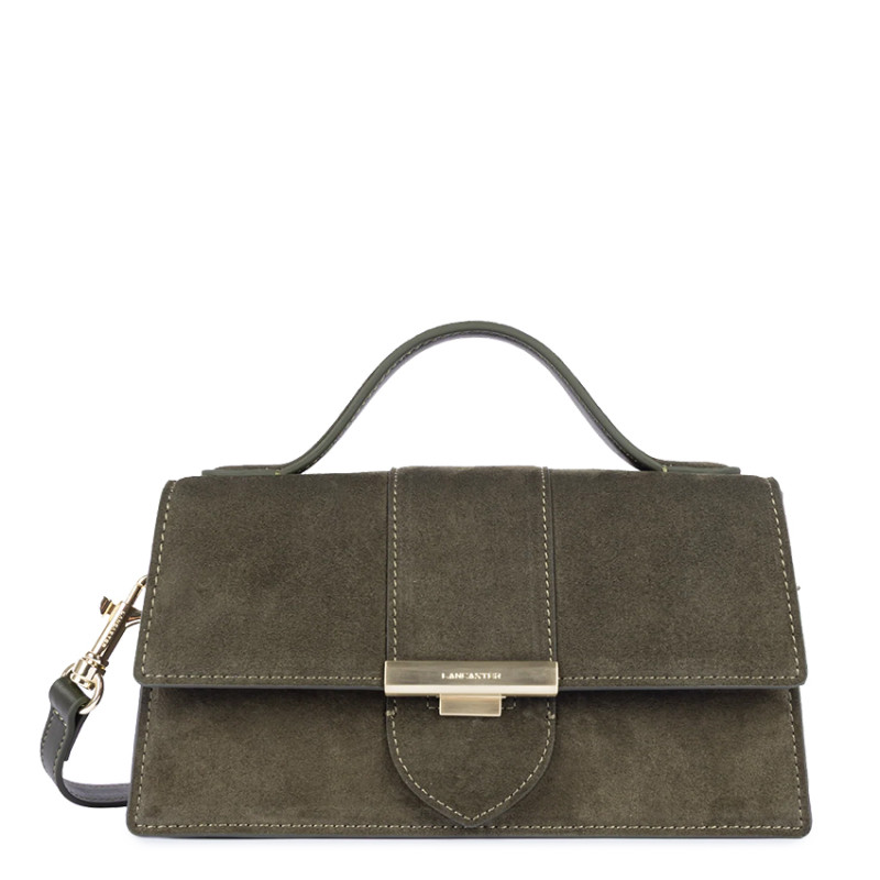Lancaster Suède Ily Sac Baguette Cuir velours 530-010 Kaki
