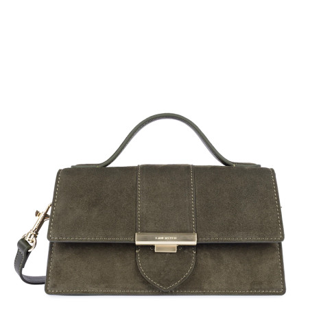Lancaster Suède Ily Sac Baguette Cuir velours 530-010 Kaki