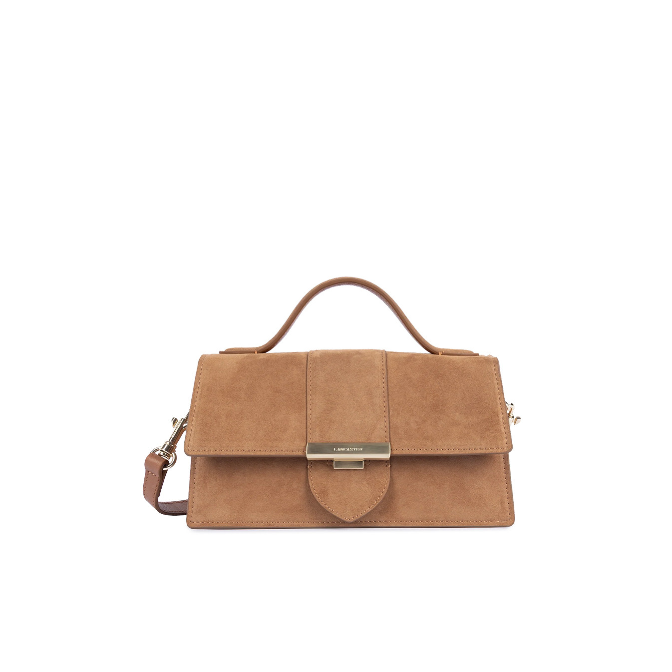 Lancaster Suède Ily Sac Baguette Cuir velours 530-010 Camel