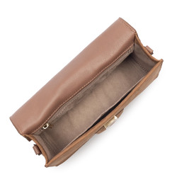 Lancaster Suede Ily Velvet Leather Baguette Bag 530-010 Camel