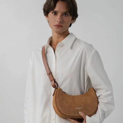 Lancaster Suède IT Sac Besace 480-081 Camel porté travers