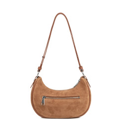 Lancaster Suede IT Shoulder Bag 480-081 Camel