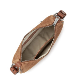 Lancaster Suède IT Sac Besace 480-081 Camel ouvert