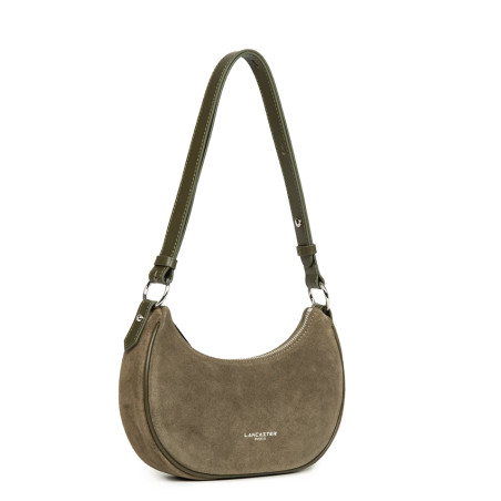Lancaster Suede IT Satchel Bag 480-081 Khaki Dark