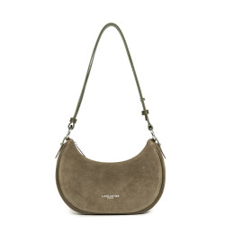 Lancaster Suede IT Messenger Bag 480-081 Khaki Dark