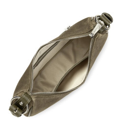 Lancaster Suede IT Messenger Bag 480-081 Khaki Dark