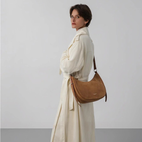 Lancaster Suède IT Grand Sac Besace 480-082 Camel