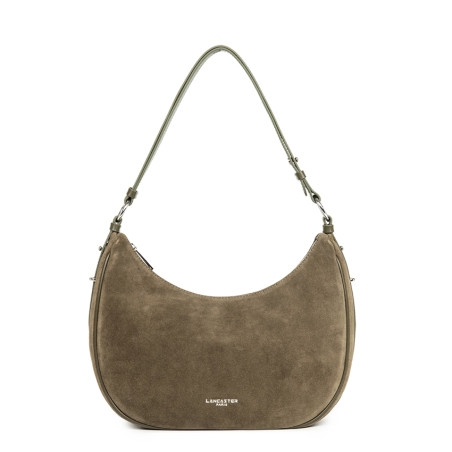 Lancaster Suède IT Grand Sac Besace 480-082 Kaki Foncé