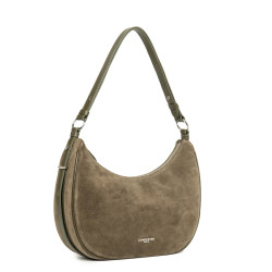 Lancaster Suède IT Grand Sac Besace 480-082 Kaki Foncé