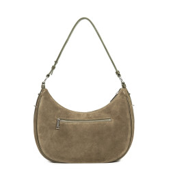Lancaster Suede IT Large Satchel Bag 480-082 Dark Khaki