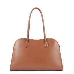 Lancaster Box Hopper Grand Sac Shopping En Cuir Lisse 523-122 Cognac