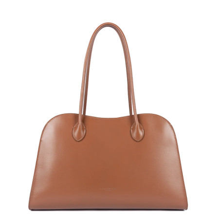 Lancaster Box Hopper Grand Sac Shopping En Cuir Lisse 523-122 Cognac