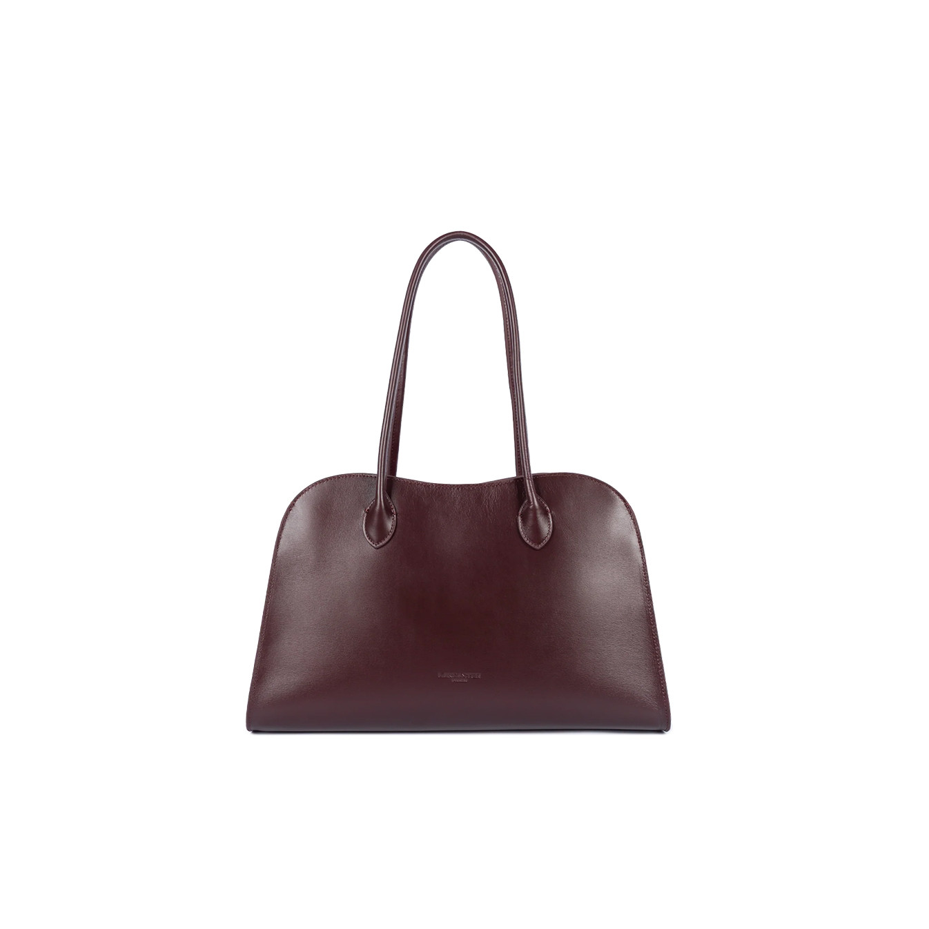 Lancaster Box Hopper Grand Sac Shopping En Cuir Lisse 523-122 Bordeaux Foncé