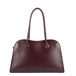 Lancaster Box Hopper Grand Sac Shopping En Cuir Lisse 523-122 Bordeaux Foncé