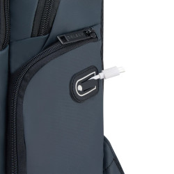 Delsey Parvis Plus Sac A Dos 2 Compartiments 22 Litres Gris usb