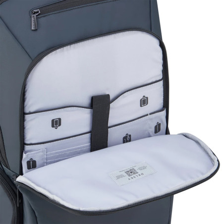 Delsey Parvis Plus Sac A Dos 2 Compartiments 22 Litres Gris compartiment