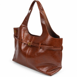 Farfouillette Shopping Bag & Vegan Belt Brown