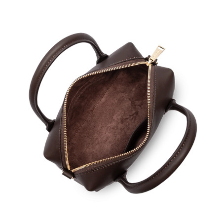 Lancaster Donna Cube Petit Sac A Main 531-127 Marron Foncé ouvert