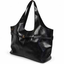 Farfouillette Sac Shopping & Sa Ceinture Végan Noir côté
