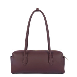 Lancaster Donna Cube Baguette Bag with Long Straps 531-128 Dark Bor...