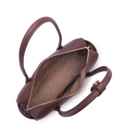 Lancaster Donna Cube Sac Baguette Aux Anses Longues 531-128 Bordeaux Foncé ouvert