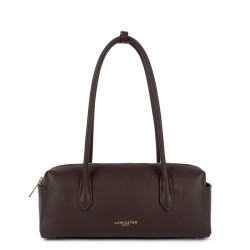 Lancaster Donna Cube Baguette Bag with Long Straps 531-128 Dark Brown