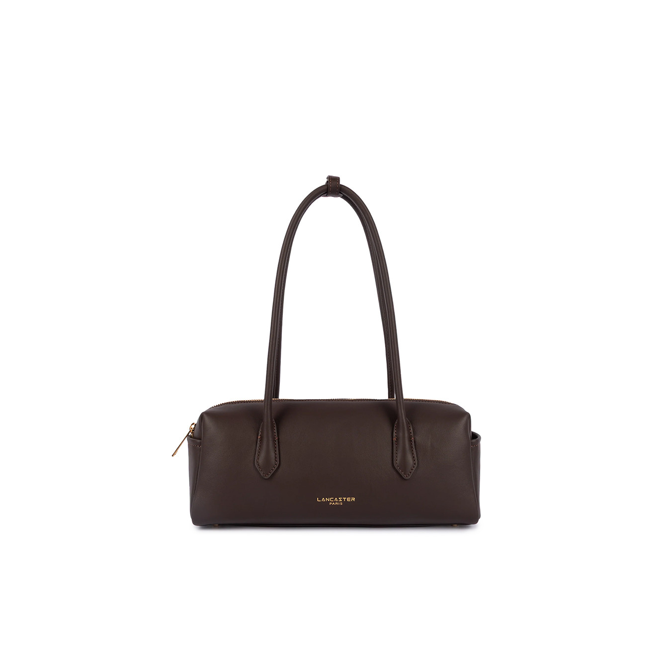 Lancaster Donna Cube Baguette Bag with Long Straps 531-128 Dark Brown