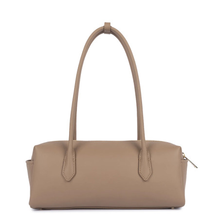 Lancaster Donna Cube Baguette Bag with Long Straps 531-128 Praline
