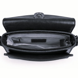 Farfouillette Black Crossbody Bag with Flap