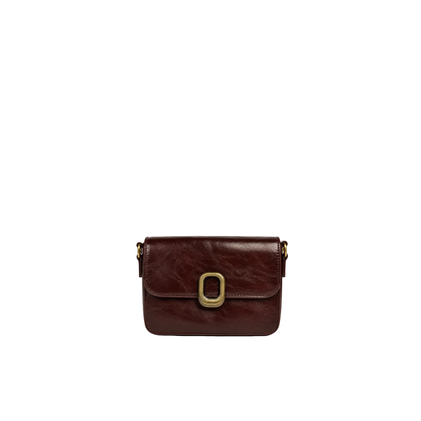 Farfouillette Crossbody Bag with Flap in Coffee