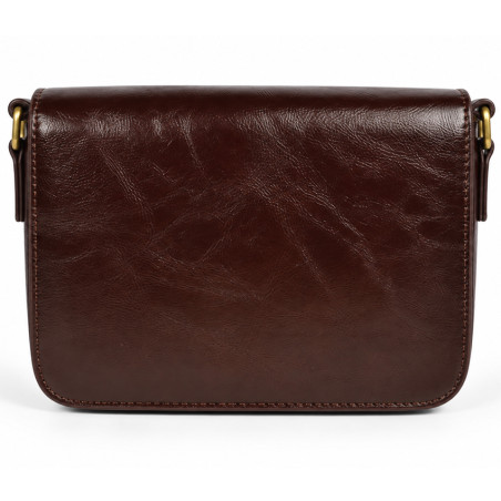 Farfouillette Crossbody Bag with Flap in Coffee