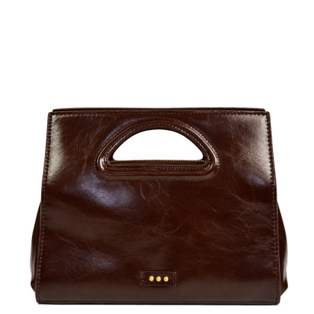 Farfouillette Handbag 3 Compartments Coffee
