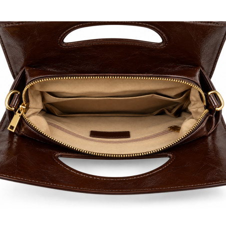 Farfouillette Handbag 3 Compartments Coffee