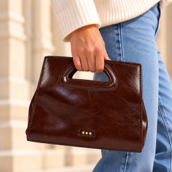 Farfouillette Handbag 3 Compartments Coffee