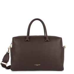 Lancaster Donna Cube Large Tote Bag 531-129 Dark Brown