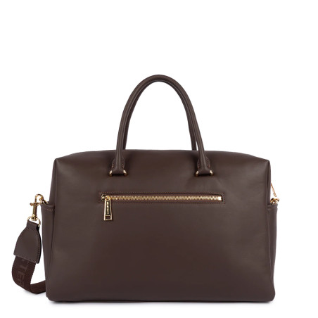 Lancaster Donna Cube Large Tote Bag 531-129 Dark Brown