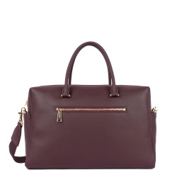 Lancaster Donna Cube Large Tote Bag 531-129 Dark Burgundy