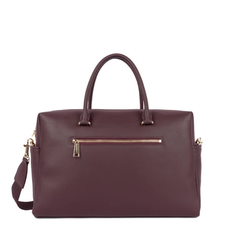 Lancaster Donna Cube Large Tote Bag 531-129 Dark Burgundy