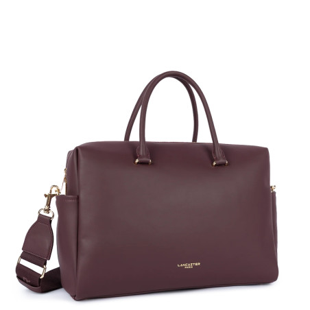 Lancaster Donna Cube Large Tote Bag 531-129 Dark Burgundy