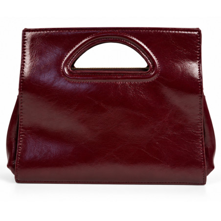 Farfouillette Sac Porté Main 3 Compartiments Prune dos