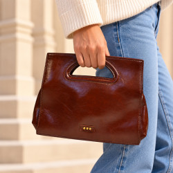 Farfouillette Handbag 3 Compartments Brown