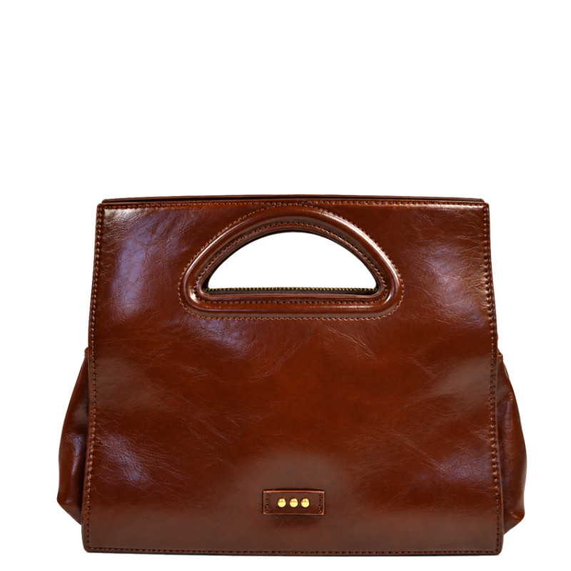 Farfouillette Sac Porté Main 3 Compartiments Marron