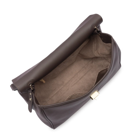 Lancaster Donna Grace Large Shoulder Tote Bag 531-072 Dark Brown