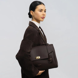 Lancaster Donna Grace Grand Sac Cabas Epaule 531-072 Marron Foncé
